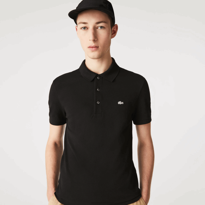 hombres Lacoste 6F24565 negro 031 Polo slim fit de petit piqué elástico