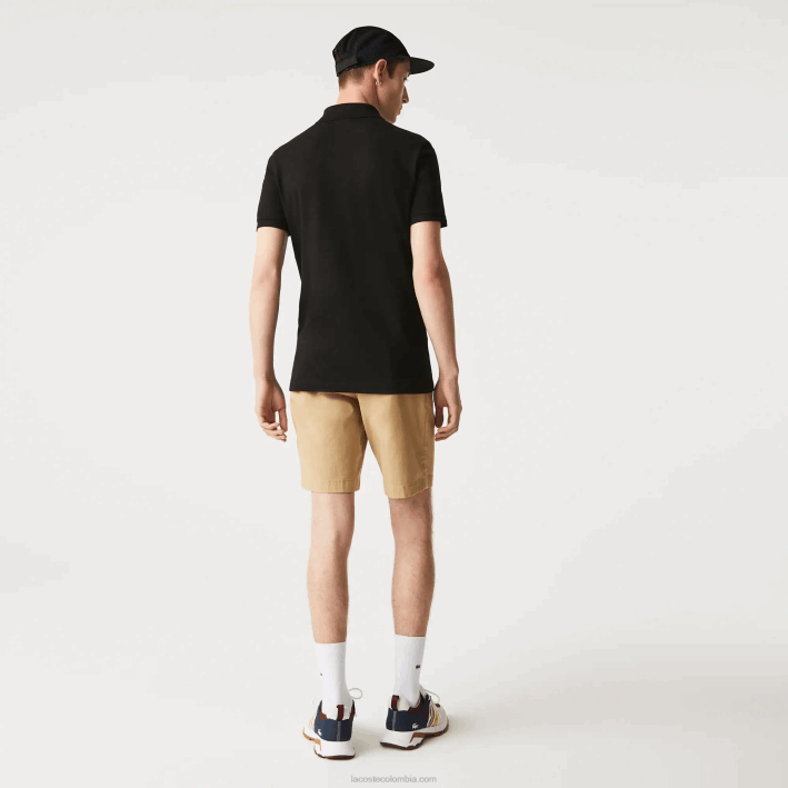 hombres Lacoste 6F24565 negro 031 Polo slim fit de petit piqué elástico