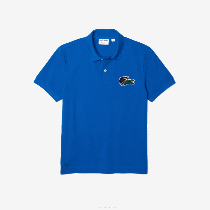 hombres Lacoste 6F24574 azul k1q polo de piqué de algodón orgánico