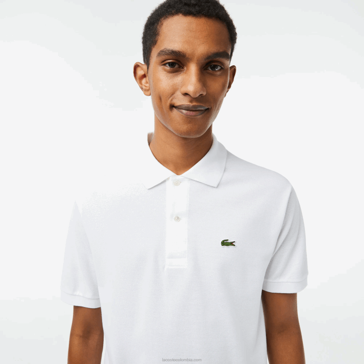 hombres Lacoste 6F24606 blanco 001 polo original l.12.12