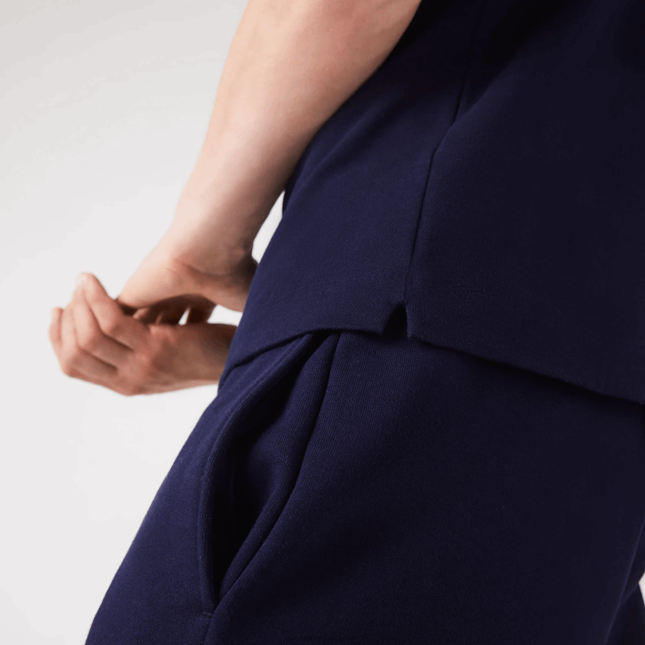 hombres Lacoste 6F24611 azul marino 166 polo de piqué de algodón elástico smart paris