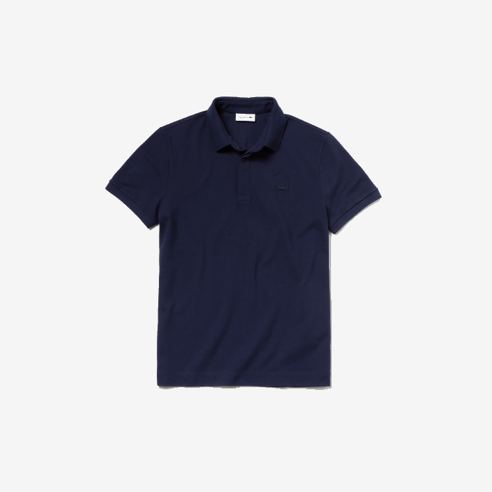 hombres Lacoste 6F24611 azul marino 166 polo de piqué de algodón elástico smart paris