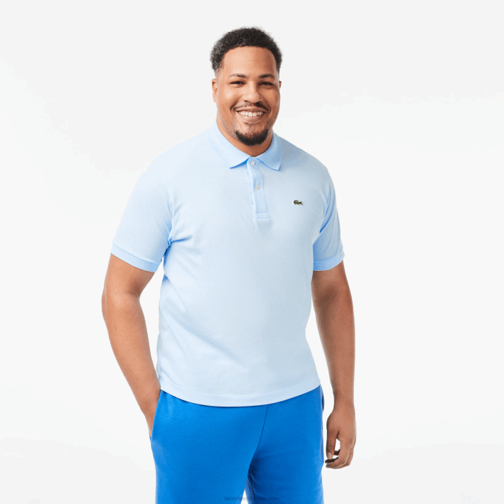 hombres Lacoste 6F2461 azul claro t01 polo original l.12.12