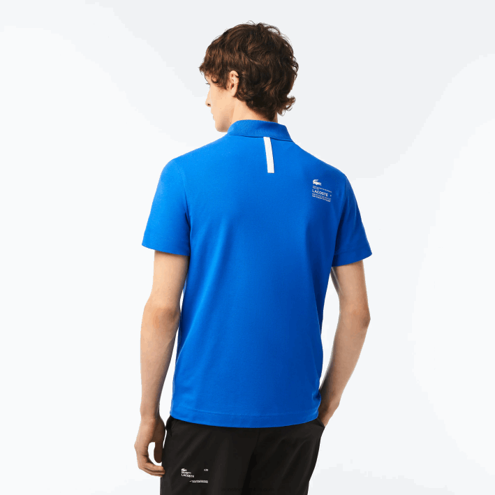 hombres Lacoste 6F24625 azul k1q polo de piqué de corte regular con logo