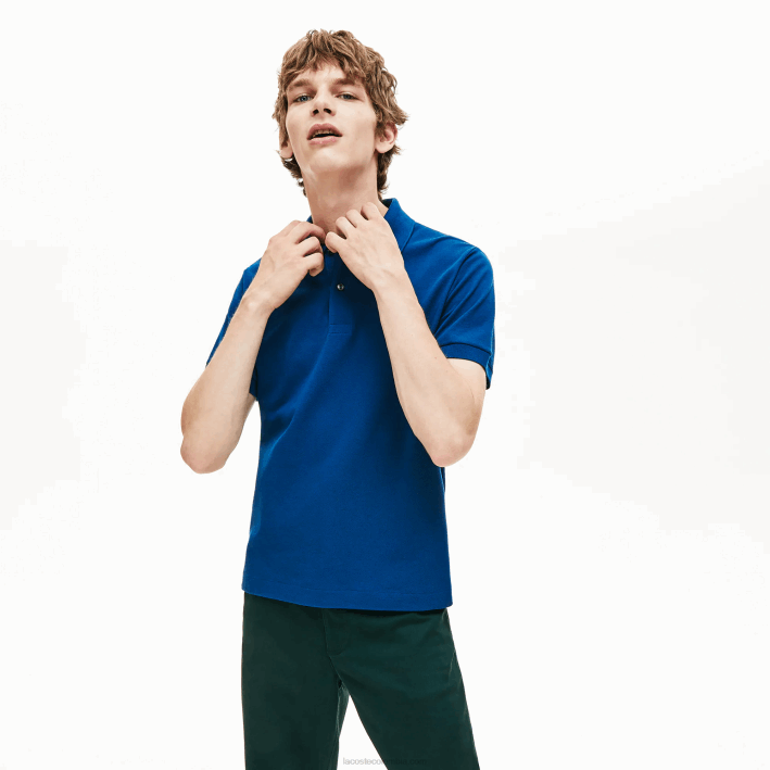 hombres Lacoste 6F24642 azul z1g polo original l.12.12