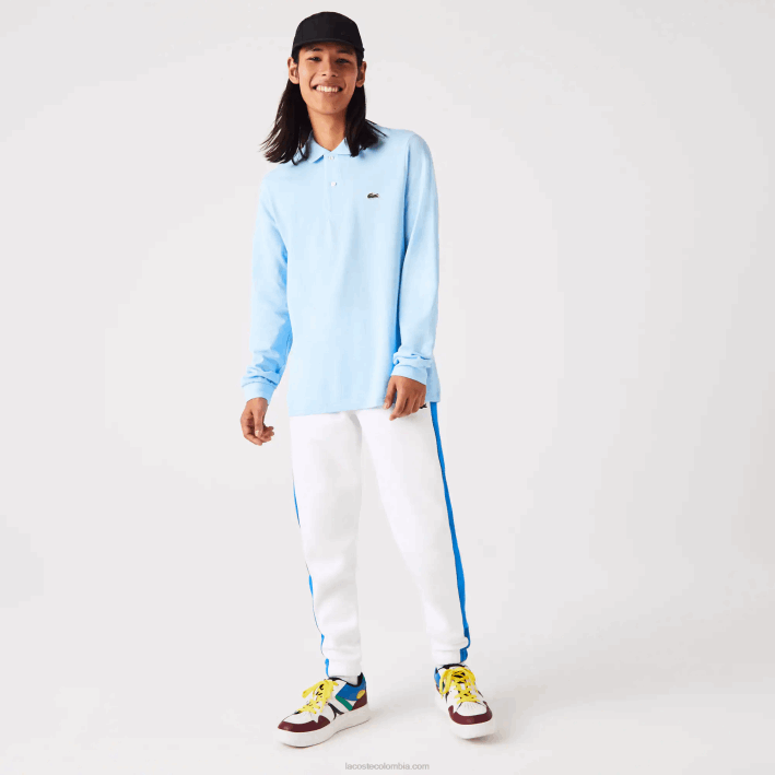 hombres Lacoste 6F24643 hbp azul polo de manga larga original l.12.12