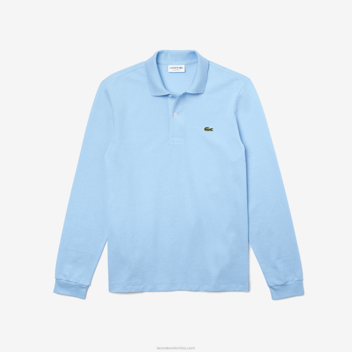 hombres Lacoste 6F24643 hbp azul polo de manga larga original l.12.12