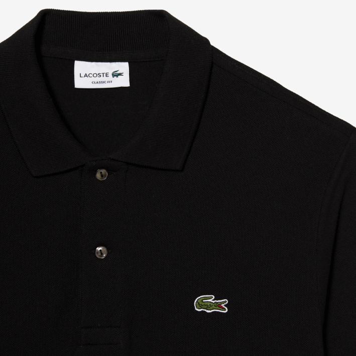 hombres Lacoste 6F24645 negro 031 polo de manga larga original l.12.12