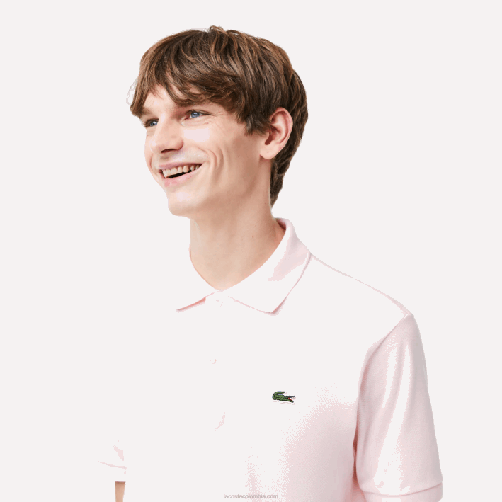 hombres Lacoste 6F24703 rosa claro t03 polo original l.12.12