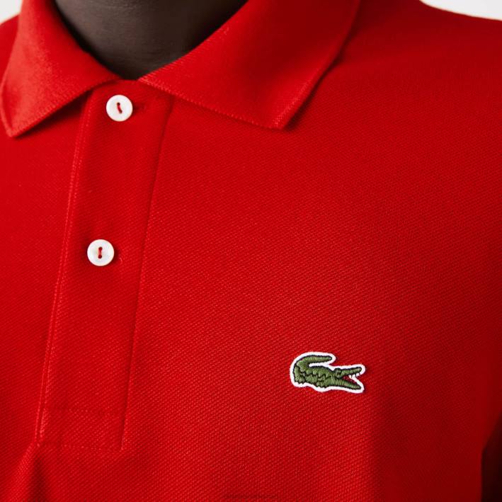 hombres Lacoste 6F24727 rojo 240 polo de manga larga original l.12.12