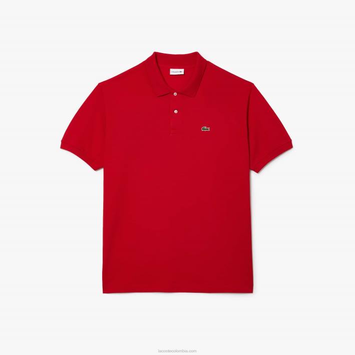 hombres Lacoste 6F24734 rojo 240 polo de algodón petit piqué - tallas grandes - grande