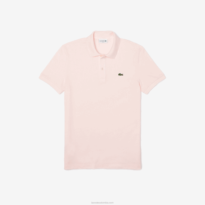 hombres Lacoste 6F24740 rosa claro t03 polo original l.12.12 slim fit