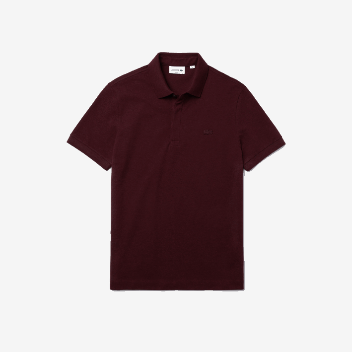 hombres Lacoste 6F24764 burdeos sxl polo de piqué de algodón elástico smart paris
