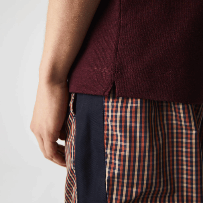 hombres Lacoste 6F24764 burdeos sxl polo de piqué de algodón elástico smart paris