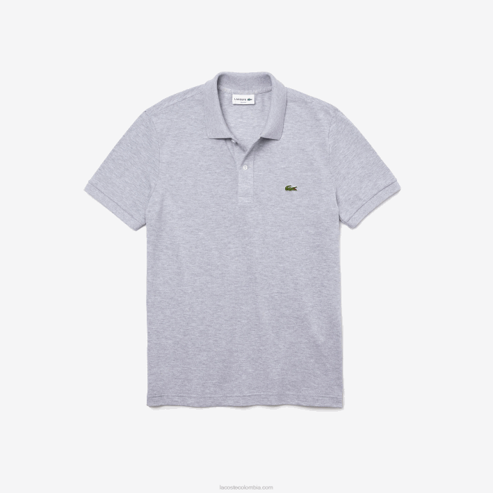 hombres Lacoste 6F24766 lomo gris cca polo original l.12.12 slim fit