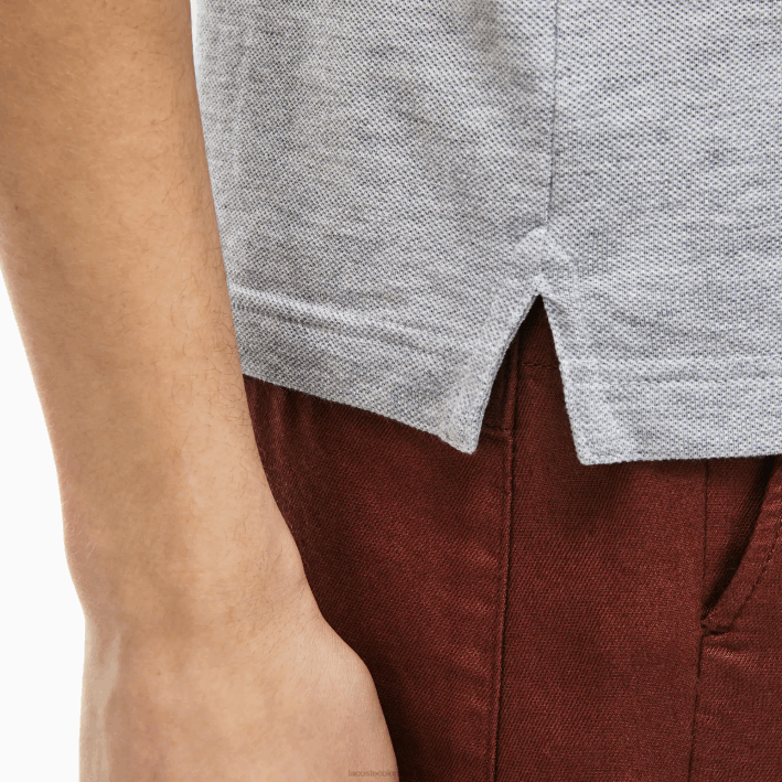 hombres Lacoste 6F24766 lomo gris cca polo original l.12.12 slim fit