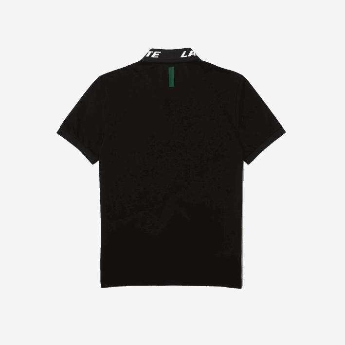 hombres Lacoste 6F24777 negro 031 polo de piqué elástico slim fit con logo
