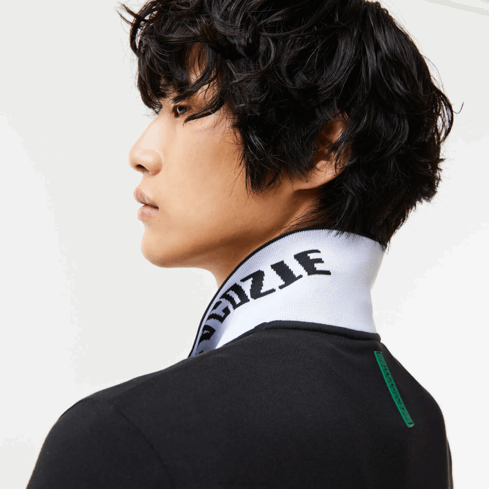 hombres Lacoste 6F24777 negro 031 polo de piqué elástico slim fit con logo