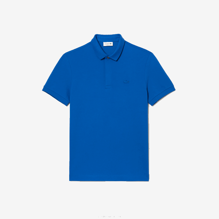 hombres Lacoste 6F2478 kxb azul polo de piqué de algodón elástico smart paris