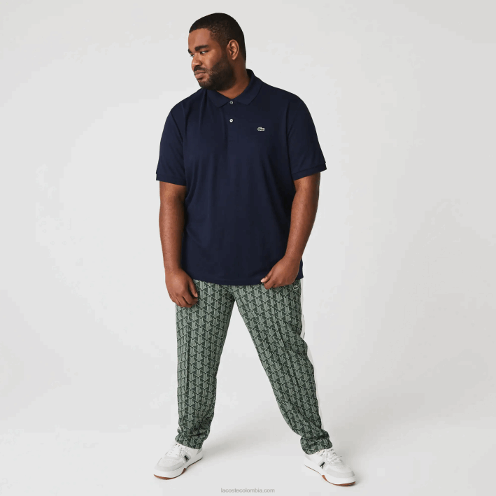 hombres Lacoste 6F24791 azul marino 166 polo de algodón pima regular fit