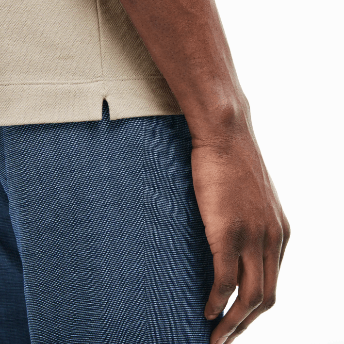 hombres Lacoste 6F2479 beis ae0 polo de piqué de algodón elástico smart paris