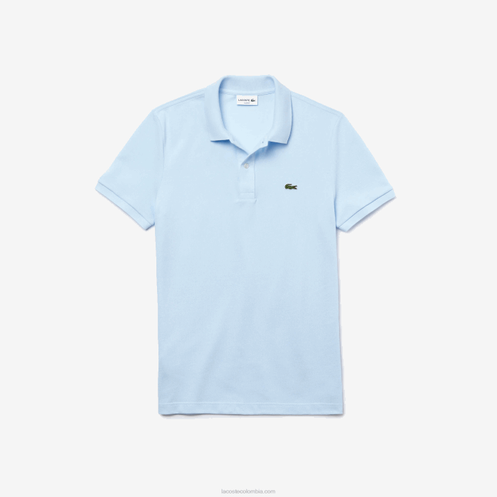 hombres Lacoste 6F24806 azul claro t01 polo original l.12.12 slim fit