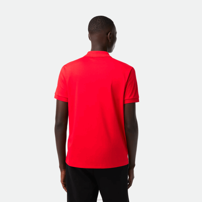hombres Lacoste 6F24808 rojo 240 polo de algodón pima regular fit