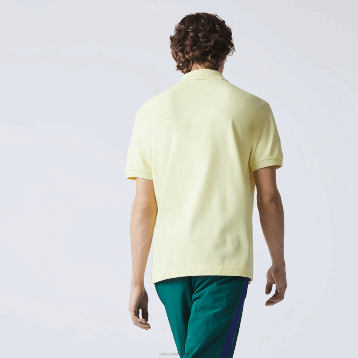 hombres Lacoste 6F24809 amarillo 2bs polo original l.12.12