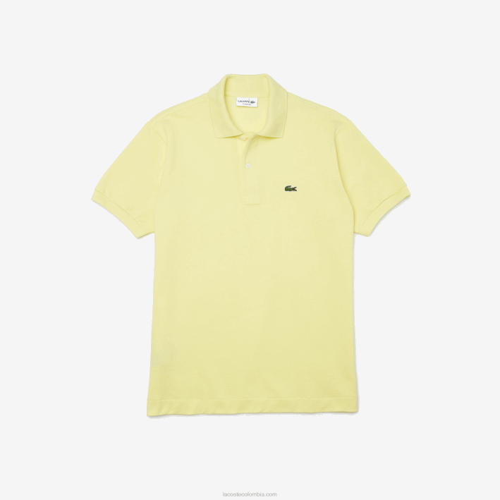 hombres Lacoste 6F24809 amarillo 2bs polo original l.12.12