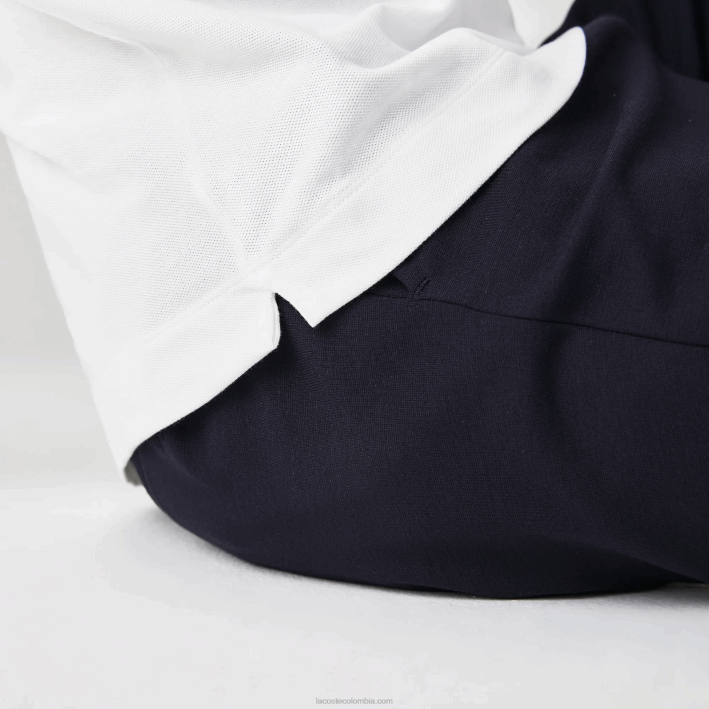 hombres Lacoste 6F2480 blanco 001 polo de piqué de algodón elástico smart paris