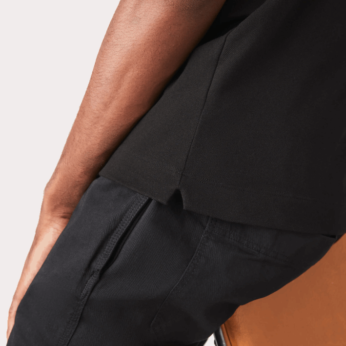 hombres Lacoste 6F2481 negro 031 polo de piqué de algodón elástico smart paris