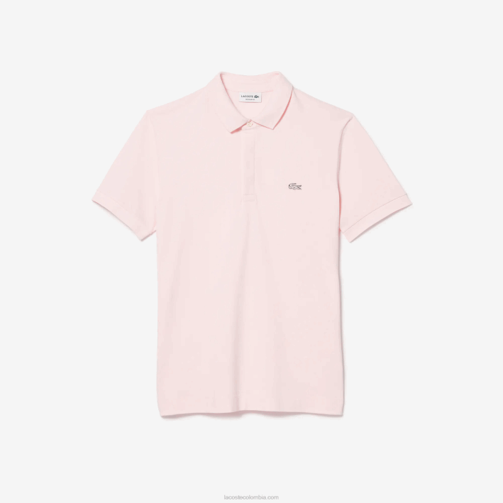 hombres Lacoste 6F24835 rosa claro t03 polo de piqué de algodón elástico smart paris