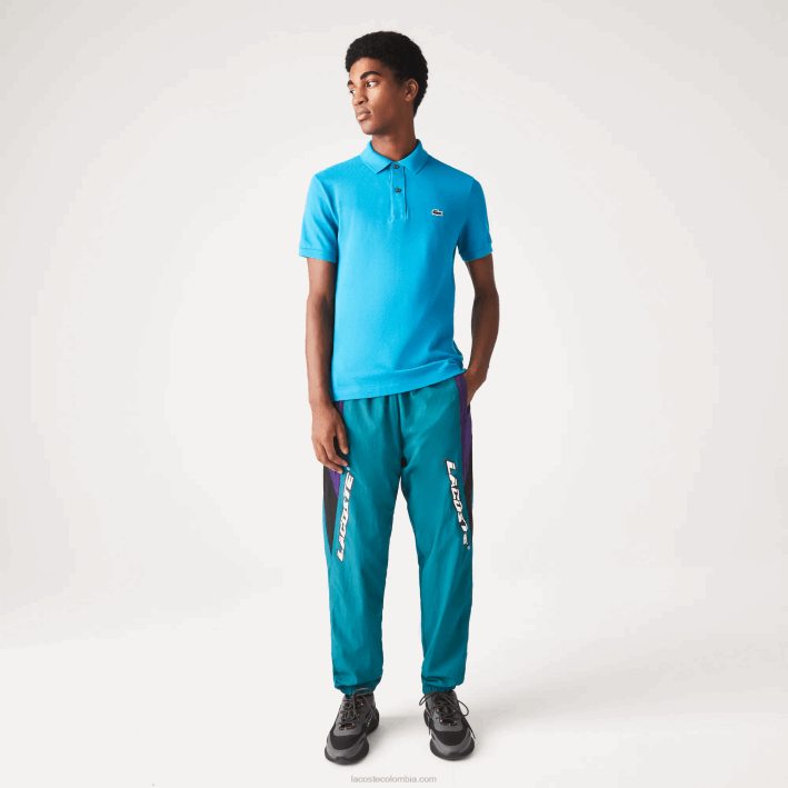 hombres Lacoste 6F24837 azul gh9 polo original l.12.12 slim fit