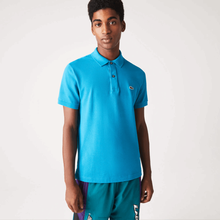 hombres Lacoste 6F24837 azul gh9 polo original l.12.12 slim fit