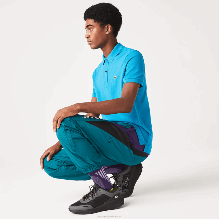 hombres Lacoste 6F24837 azul gh9 polo original l.12.12 slim fit
