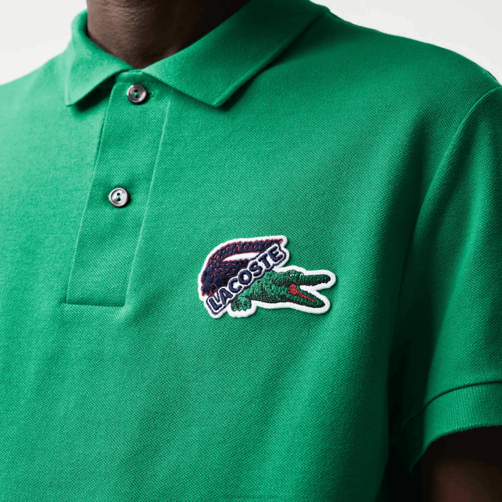 hombres Lacoste 6F24846 ldm verde polo de piqué de algodón orgánico