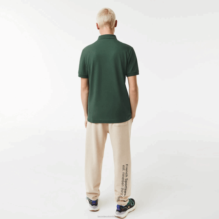 hombres Lacoste 6F24854 verde 5hx polo de piqué de algodón elástico smart paris