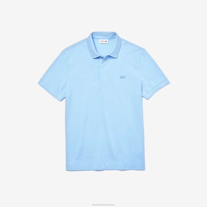 hombres Lacoste 6F24857 hbp azul polo de piqué de algodón elástico smart paris