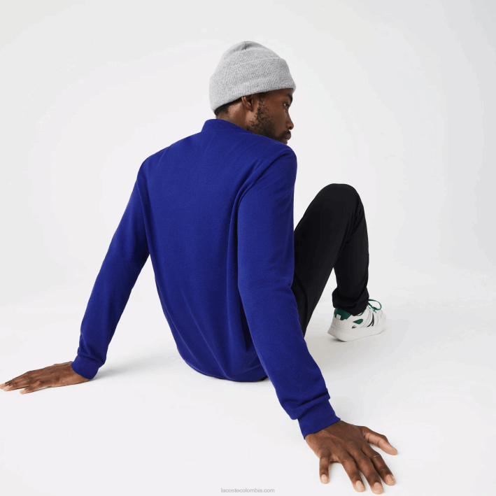 hombres Lacoste 6F24864 bdm azul polo de manga larga original l.12.12