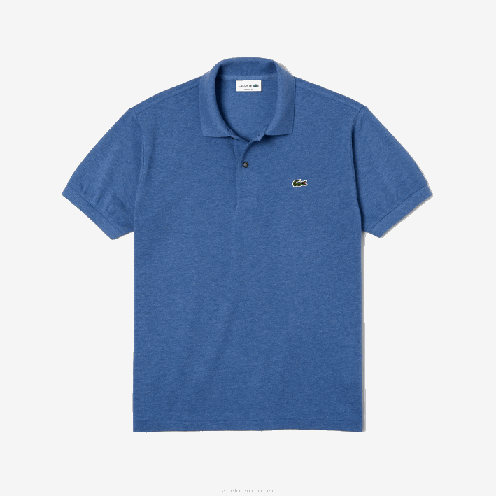 hombres Lacoste 6F24865 lomo azul 5ch polo jaspeado original l.12.12