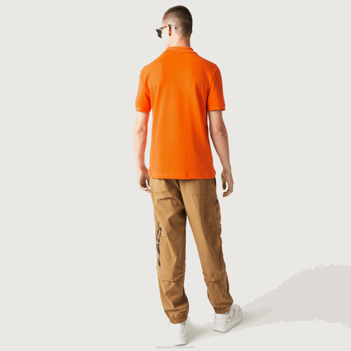 hombres Lacoste 6F24876 naranja z4d polo original l.12.12 slim fit