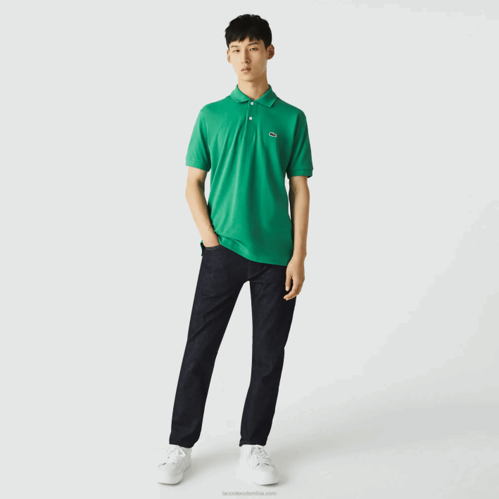 hombres Lacoste 6F24884 ldm verde polo original l.12.12