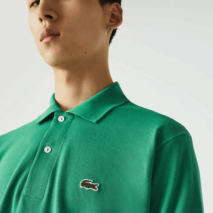 hombres Lacoste 6F24884 ldm verde polo original l.12.12