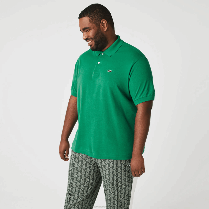 hombres Lacoste 6F24884 ldm verde polo original l.12.12