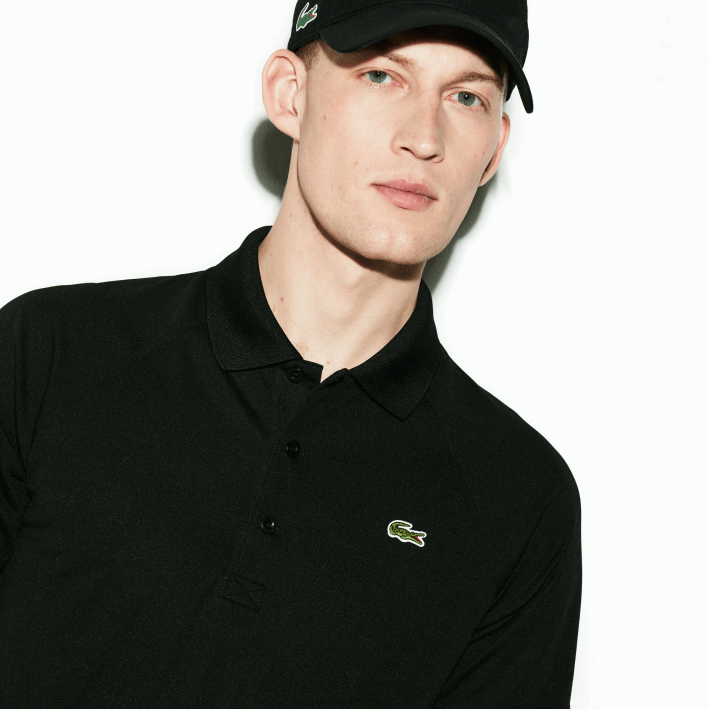 hombres Lacoste 6F24886 negro 031 Polo piqué sport transpirable anti-uv
