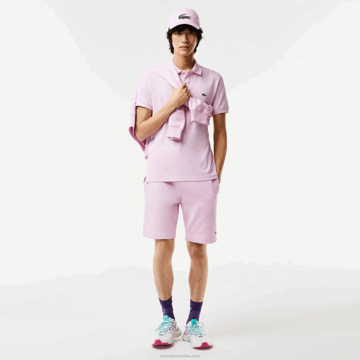 hombres Lacoste 6F24889 rosa z4h polo original l.12.12 slim fit