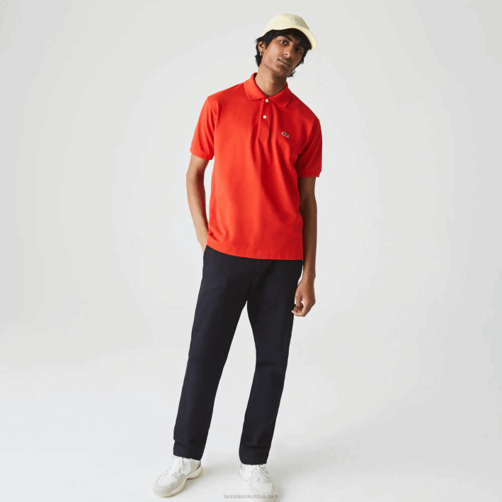 hombres Lacoste 6F24905 rojo f8m polo original l.12.12