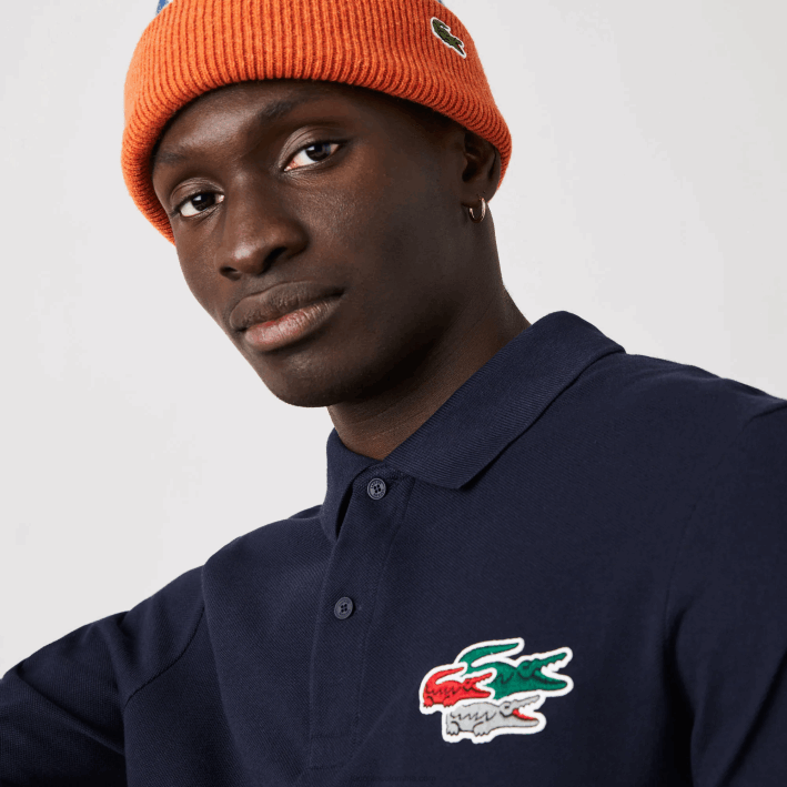 hombres Lacoste 6F24917 azul marino 166 polo regular fit de algodón orgánico