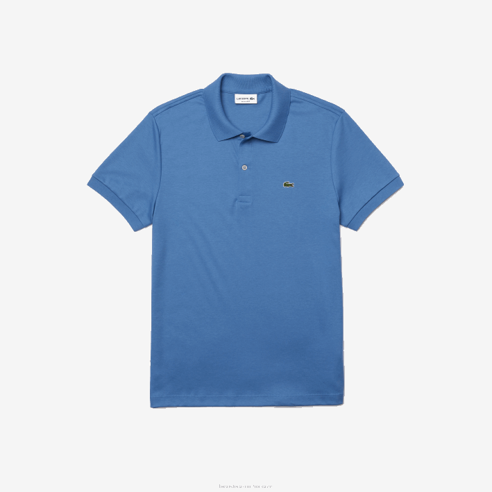 hombres Lacoste 6F24928 azul 776 polo de algodón pima regular fit