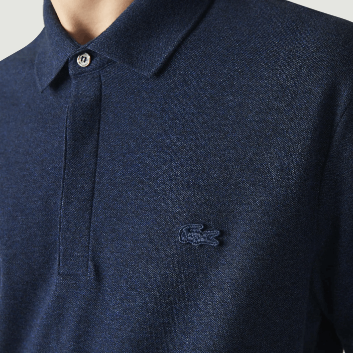 hombres Lacoste 6F24931 lomo azul 3gf polo de piqué de algodón elástico smart paris